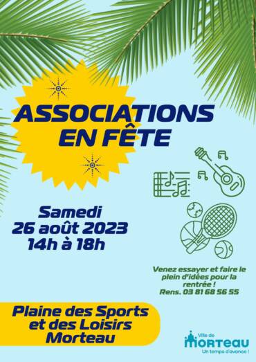 L’EMD sera présente à la fête des associations qui aura lieu samedi 26 août de 14h à 18h Plaine des sports et des loisirs à Morteau.