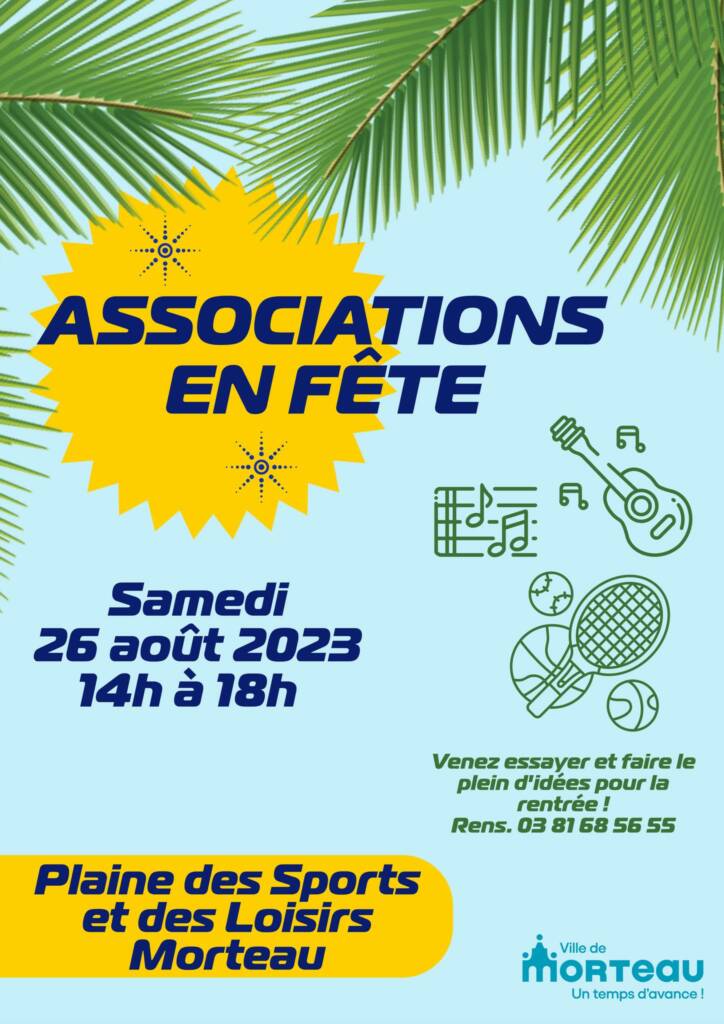 L'EMD sera présente à la fête des associations qui aura lieu samedi 26 août de 14h à 18h Plaine des sports et des loisirs à Morteau.