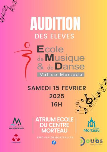 Audition Samedi 15 FEVRIER 2025 14h
