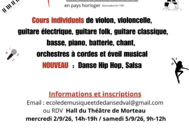 Informations Rentrée 2026 Musique et Danse